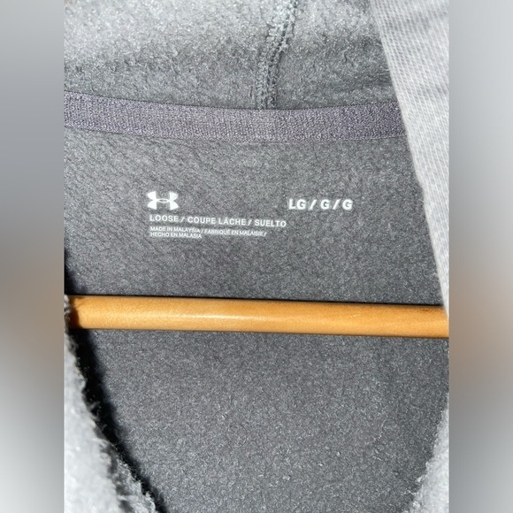 2/49$ Men's Under Armour Rival Fleece Mountain Key gray Hoodie size Large - Picture 5 of 10